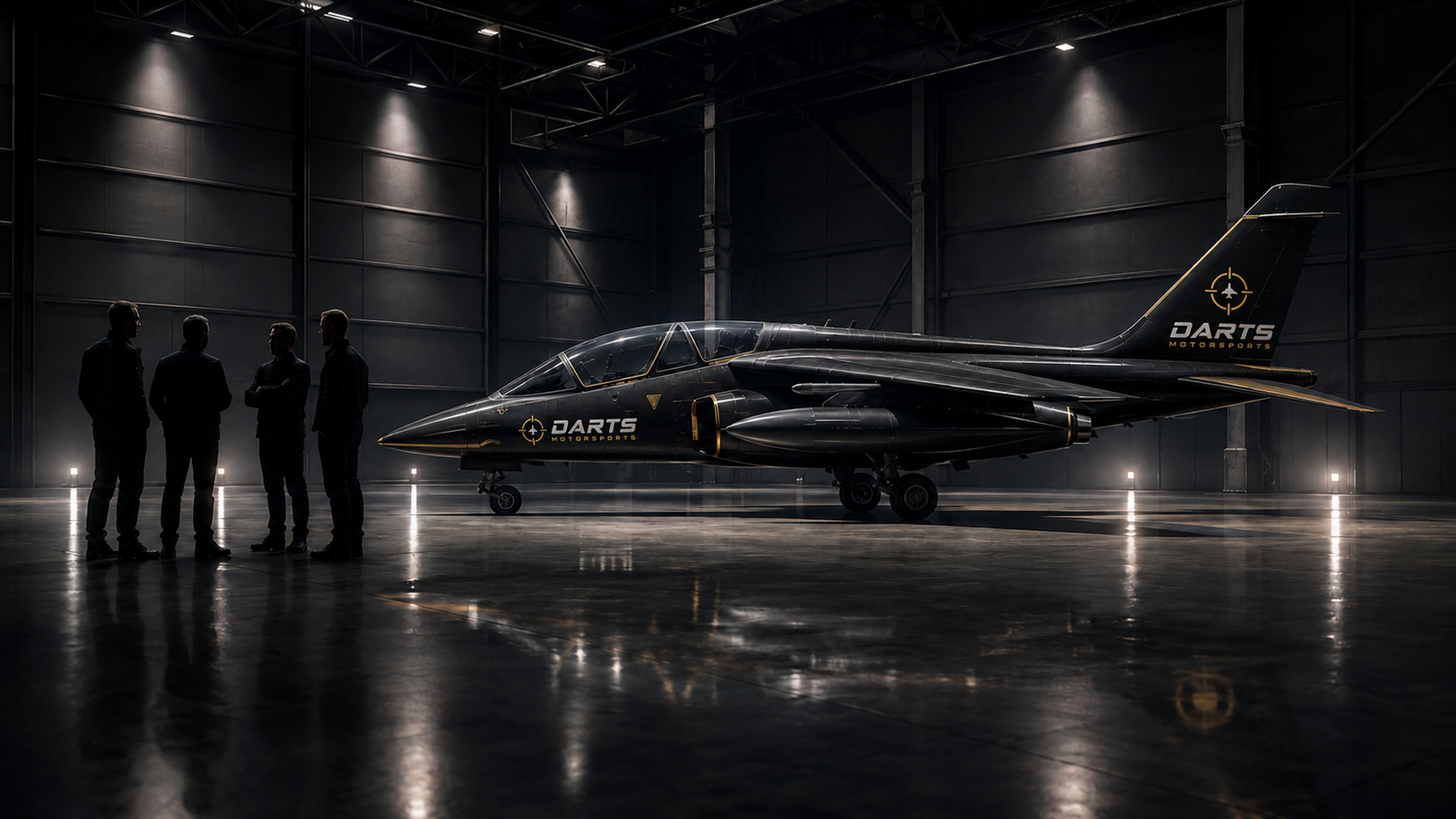 DARTS Alpha Jet in hangar